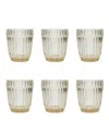 Fortessa Archie Double Old Fashioned Glasses, Set Of 6 In Ginger Gold