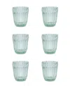 Fortessa Archie Double Old Fashioned Glasses, Set Of 6 In Verde