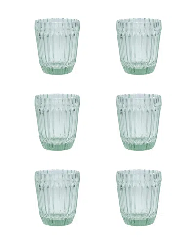 Fortessa Archie Double Old Fashioned Glasses, Set Of 6 In Green