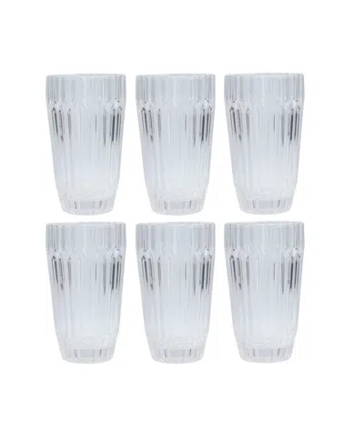 Fortessa Archie Set Of 6 Green Iced Beverage Glasses In Verde