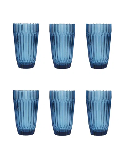 Fortessa Archie Iced Beverage Glasses, Set Of 6 In Cornflower