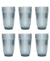 Fortessa Archie Set Of 6 Green Iced Beverage Glasses In Dusk