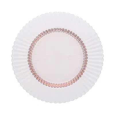 Fortessa Archie Pink Dessert Plate, Set Of 4 In White