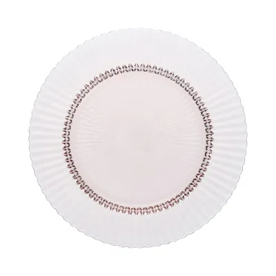 Fortessa Archie Pink Dinner Plate, Set Of 4 In White