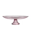 Fortessa Archie Pink Large Cake Stand 13x4.1" In Pink