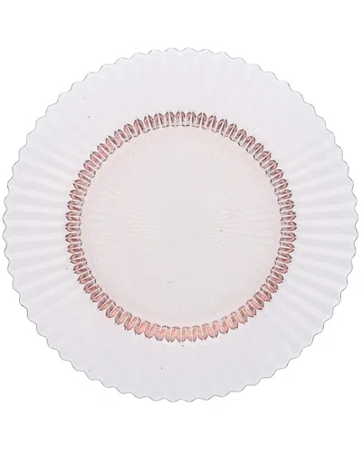 Fortessa Archie Pink Salad/dessert Plates (set Of 4) In White