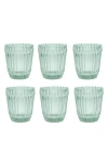 Fortessa Archie Set Of 6 Sage Double Old Fashioned Glasses In Verde