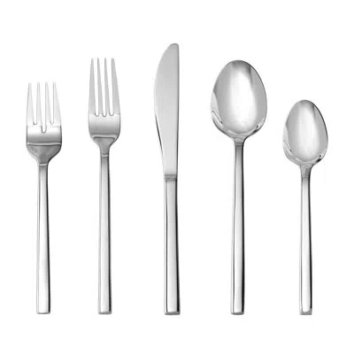 Fortessa Arezzo  18/10 Stainless Steel, 40 Piece Flatware Set (service For 8), Silver