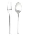Fortessa Arezzo Brushed 2pc Serving Set In Silver