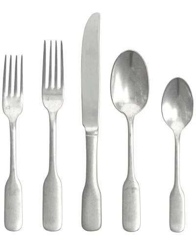 Fortessa Ashton Antiqued 20pc Flatware Set In Silver