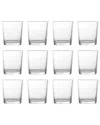 Fortessa Barca Everyday 12oz Stackable Glasses (set Of 12) In Clear