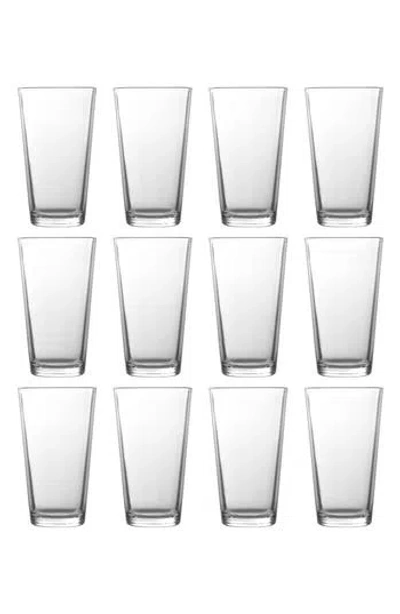 Fortessa Barca Set Of 12 Highball Glasses In Transparent