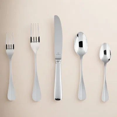 Fortessa Bastille 18/0 Stainless Steel 20 Piece Flatware Set, Service For 4, Silver