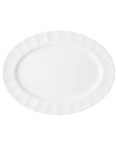 Fortessa Bloom Bone China 12.5x9.4in Platter In White