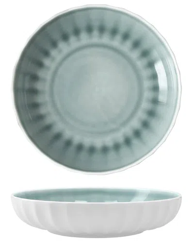 Fortessa Bloom Bone China 8.6in 24oz Bowl In Green