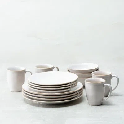 Fortessa Bordo Stoneware, 16 Piece Dinnerware Set (service For 4), In Ivory
