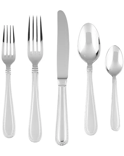 Fortessa Caviar 18/10 Stainless Steel 5pc Flatware Set (service For 1) In Silver
