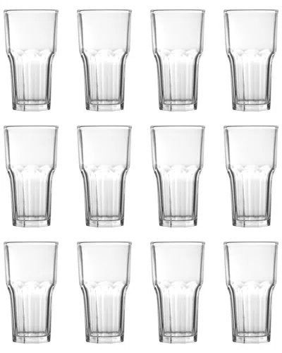 Fortessa Chez Bistro Everyday 16oz Stackable Glasses (set Of 12) In Clear