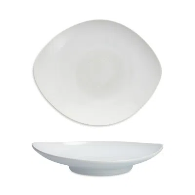 Fortessa Cloud Terre 10 Footed Platter, White, Set Of 4