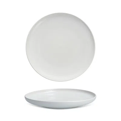 Fortessa Cloud Terre 10.75 Coupe Dinner Plate, White, Set Of 4