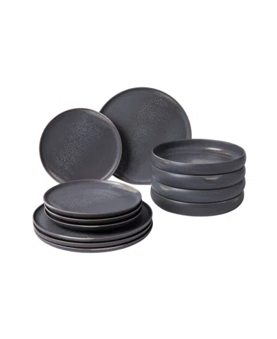 Fortessa Cloud Terre Iceland 12-piece Dinnerware Set, Service For 4 In Gray