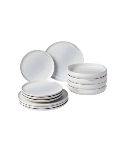 Fortessa Cloud Terre Iceland 12-piece Dinnerware Set, Service For 4 In White