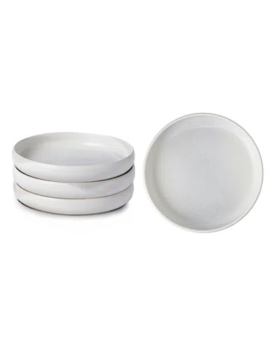 Fortessa Cloud Terre Iceland High Sided Salad Plates, Set Of 4 In White