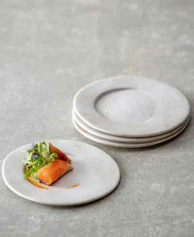 Fortessa Cloud Terre No. 2 Appetizer Plates, Set Of 4 In White