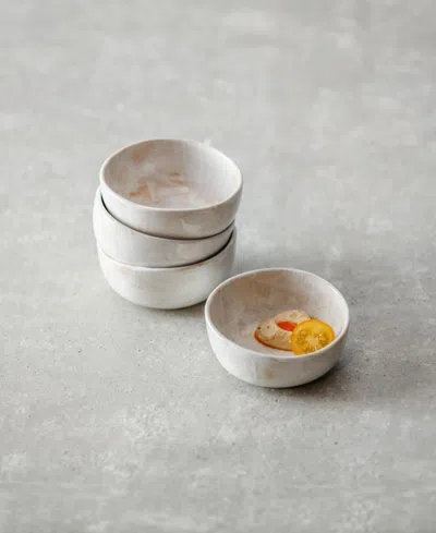 Fortessa Cloud Terre No. 2 Dip Bowls, Set Of 4 In White