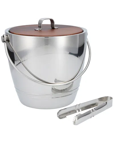 Fortessa Crafthouse Round Ice Bucket Set In Stainless Steel
