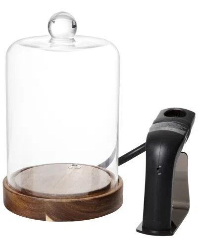 Fortessa Crafthouse Signature Collection Individual Mini Smoking Cloche With Handheld Smoker In Transparent