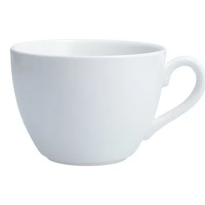 Fortessa D&v Bistro Doppio/breakfast Cup 14oz (set Of 12) In White