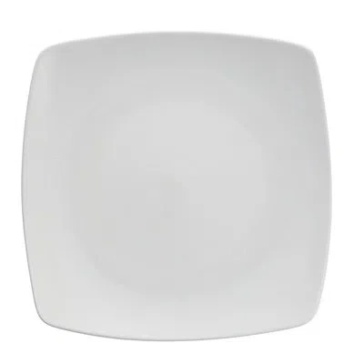 Fortessa D&v Serena Square Coupe Plate 10" (set Of 12) In White