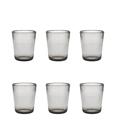 Fortessa D&v Veranda Double Old Fashioned Glasses, Set Of 6 In Gray