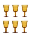 Fortessa Debutante Goblets, Set Of 6 In Amber