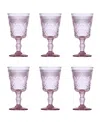 Fortessa Debutante Goblets, Set Of 6 In Pink