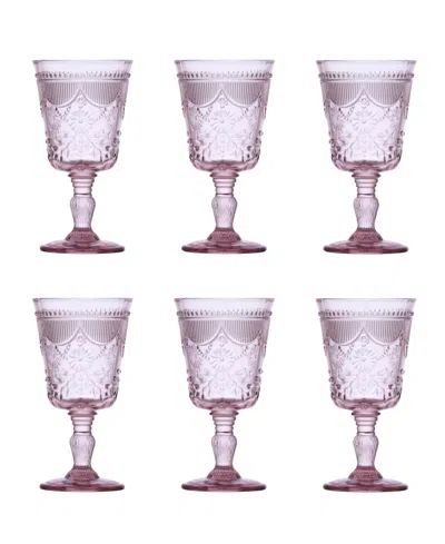 Fortessa Debutante Goblets, Set Of 6 In Pink