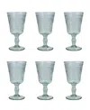 Fortessa Debutante Goblets, Set Of 6 In Sage