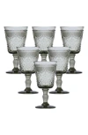 Fortessa Debutante Set Of 6 Goblet Glasses In Gray