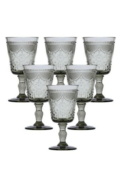 Fortessa Debutante Set Of 6 Goblet Glasses In Gray