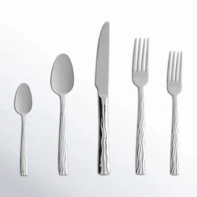 Fortessa Dorada 18/10 Stainless Steel 20 Piece Flatware Set, Service For 4, Silver