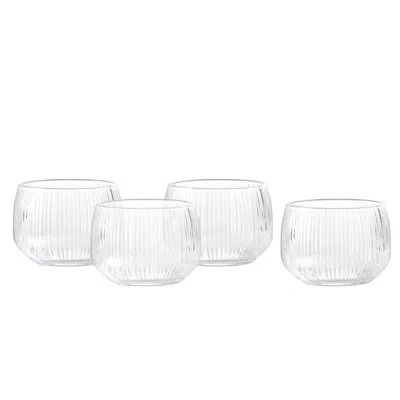 Fortessa Estiva Glass, 17.5 Ounce Tall Tumbler (set Of 4), Textured Clear
