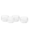 Fortessa Estiva Textured Short Tumbler Glasses, Set Of 4 In Transparent