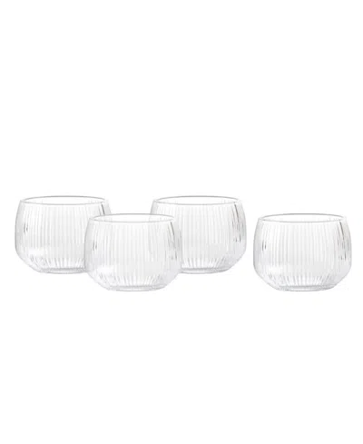 Fortessa Estiva Textured Short Tumbler Glasses, Set Of 4 In Transparent