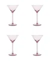 Fortessa Gala Martini Glasses, Set Of 4 In Purple