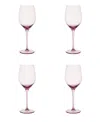 Fortessa Gala Universal Wine Glasses, Set Of 4 In Pink