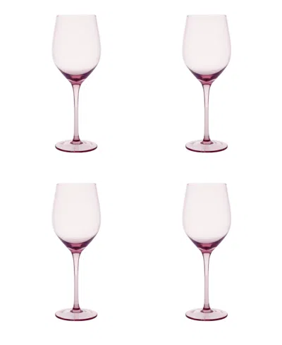 Fortessa Gala Universal Wine Glasses, Set Of 4 In Pink