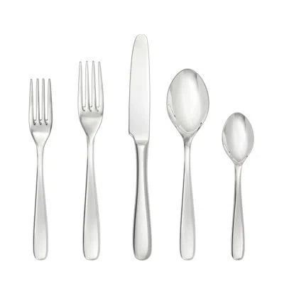 Fortessa Grand City 18/10 Stainless Steel, 40 Piece Flatware Set (service For 8), Silver