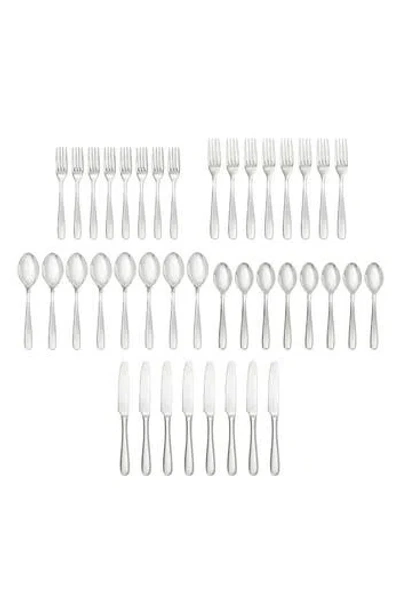 Fortessa Grand City 40-piece Flatware Set In Metallic