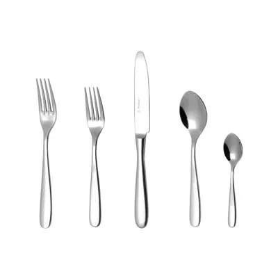 Fortessa Grand City 5 Piece 18/10 Stainless Steel Flatware Set, Service For 1